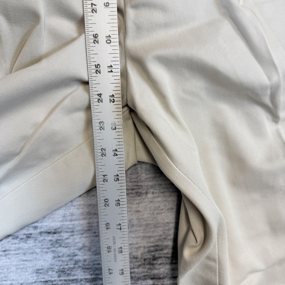 Tommy Hilfiger Mens Pleated Chino Pants Beige Khaki Cotton 36x30 Straight Leg‎ - Picture 7 of 9